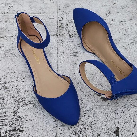 DREAM PAIRS Womens Sandal Low Wedge Ankle Strap Flats Shoes Size 8 - Picture 4 of 11